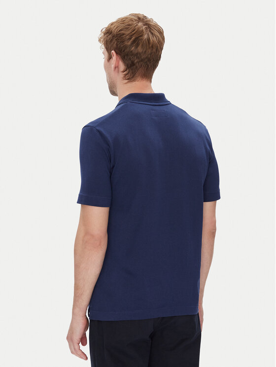 Marc O'Polo Marc O'Polo Тениска с яка и копчета 526 2144 53004 Тъмносин Regular Fit
