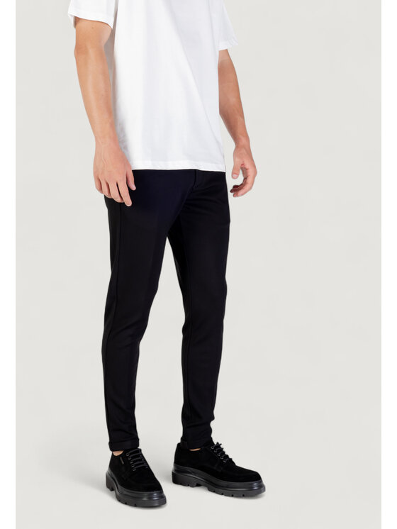 Antony Morato Antony Morato Pantalone da abito ASHE SUPER SKINNY FIT IN TWILL Nero Skin Fit