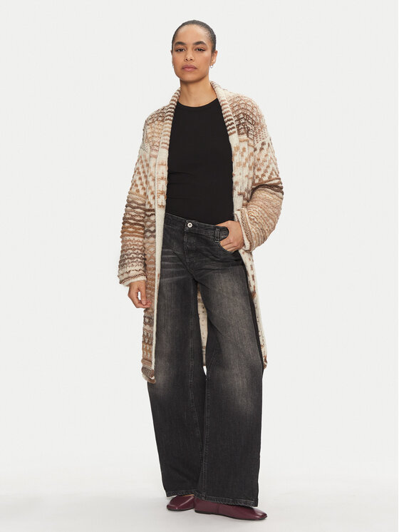 United Colors Of Benetton United Colors Of Benetton Kardigán 115CE6042 Bézs Regular Fit