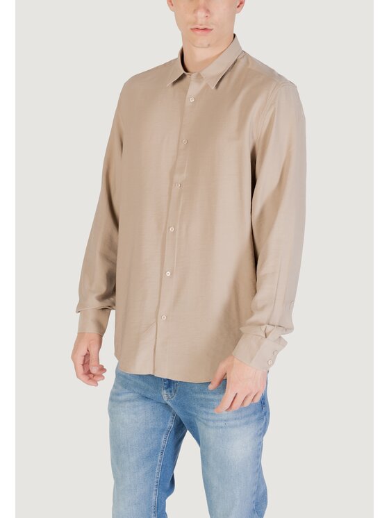 Antony Morato Antony Morato Camicia SHIRT NAPOLI REGULAR FIT Beige Regular Fit
