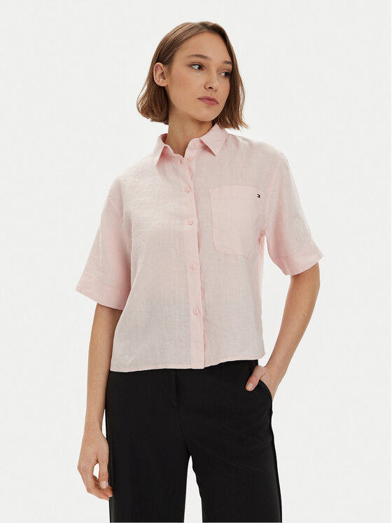 Tommy Hilfiger Tommy Hilfiger Πουκάμισο WW0WW41392 Ροζ Relaxed Fit