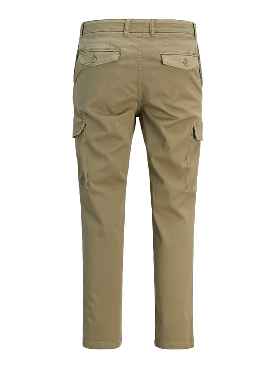 Jack & Jones Jack & Jones Spodnie materiałowe Stace Arthur 12282388 Khaki Regular Fit