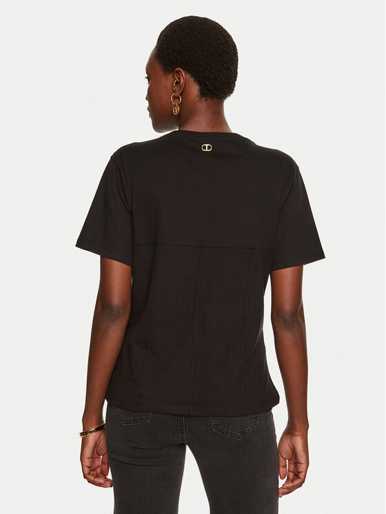TWINSET TWINSET T-Shirt 242TP2440 Czarny Regular Fit