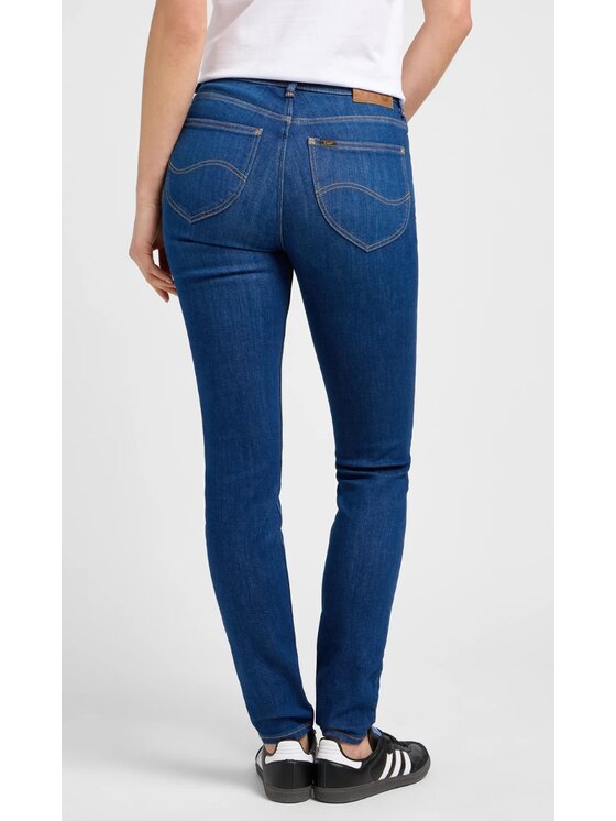 Lee Lee Jeansy Scarlett High Niebieski Skinny Fit