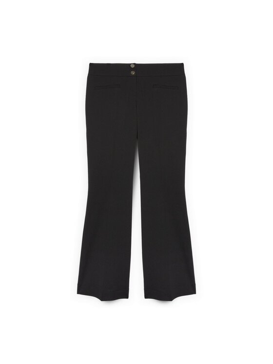 Fiorella Rubino Fiorella Rubino Spodnie materiałowe P010L002300N033 Czarny Flare Fit