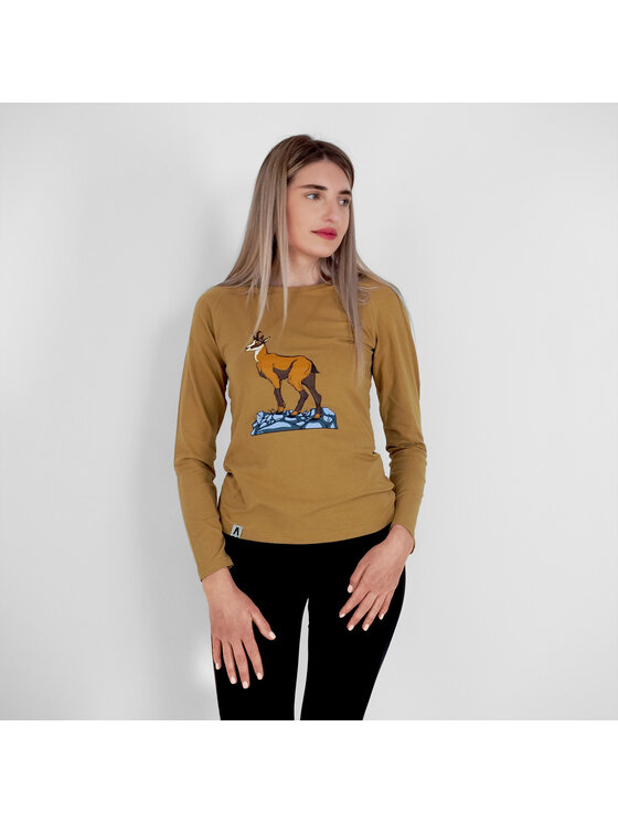 Alpinus Alpinus Longsleeve Varena Brązowy Active Fit