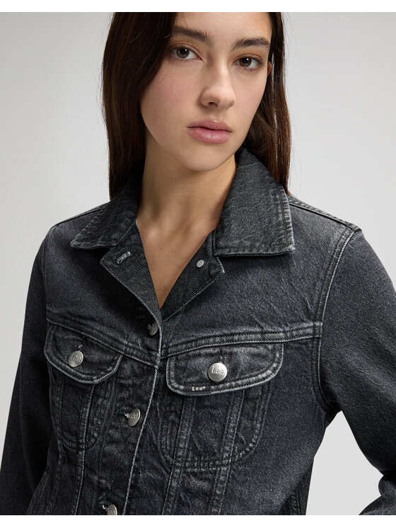 Lee Lee Kurtka jeansowa 112376957 Szary Regular Fit