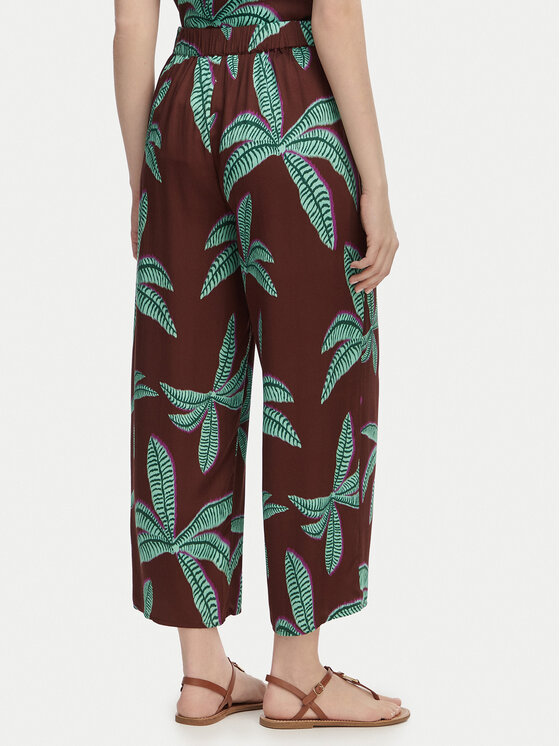 LOLA CASADEMUNT LOLA CASADEMUNT Текстилни панталони LS2614055 Кафяв Relaxed Fit