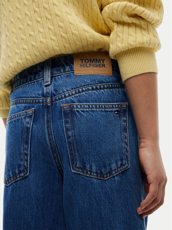 Tommy Hilfiger Tommy Hilfiger Jeansy Mabel KG0KG09421 Granatowy Wide Leg