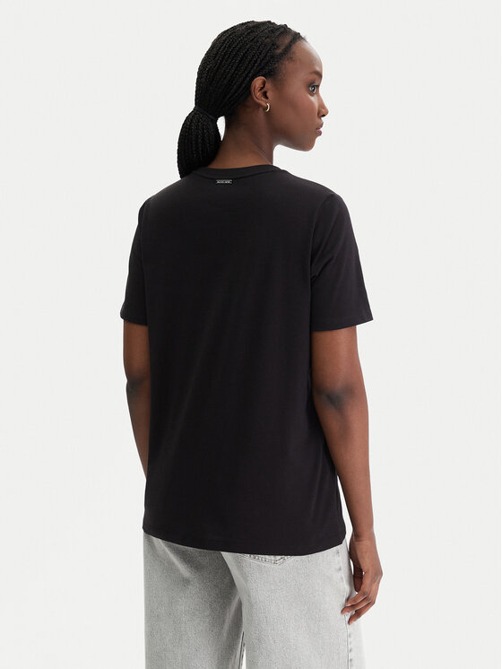 MICHAEL Michael Kors MICHAEL Michael Kors Тишърт MR651QP97J Черен Regular Fit