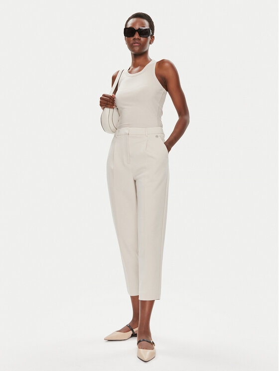 Tamaris Apparel Tamaris Apparel Chinosy Comiso TAW0499 Écru Regular Fit