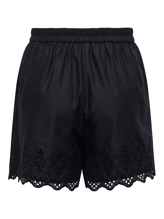 ONLY ONLY Šortky z materiálu Lou 15313167 Černá Loose Fit