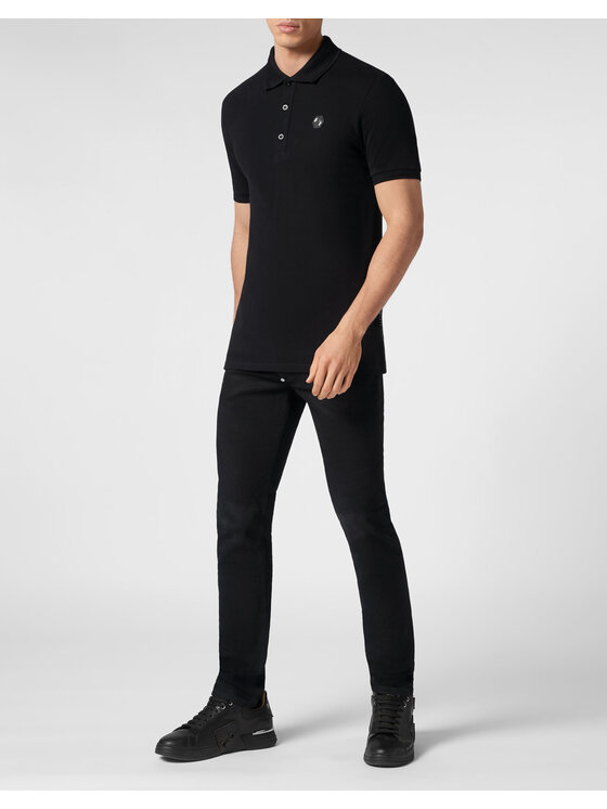 PHILIPP PLEIN PHILIPP PLEIN Polo 1727 Czarny Slim Fit