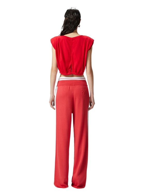 PINKO PINKO Bluzka Maracaibo maglia piquet di cotone Czerwony Cropped Fit