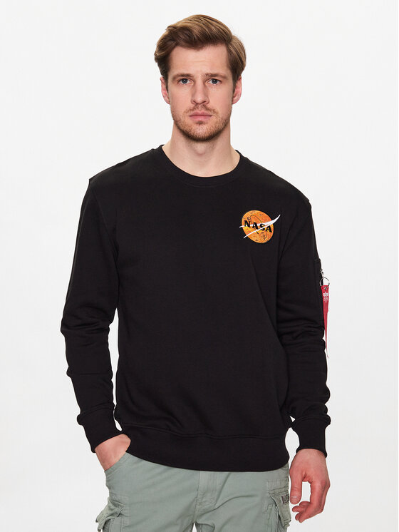 Alpha Industries Alpha Industries Bluza Nasa Davinc 136303 Czarny Regular Fit