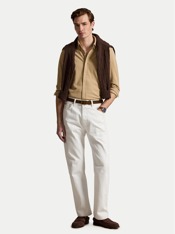 Polo Ralph Lauren Polo Ralph Lauren Риза 710654408503 Тъмнобежов Regular Fit