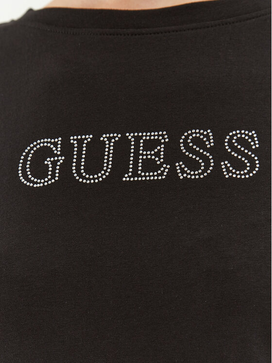 Guess Guess Tričko V3BI11 J1314 Čierna Regular Fit