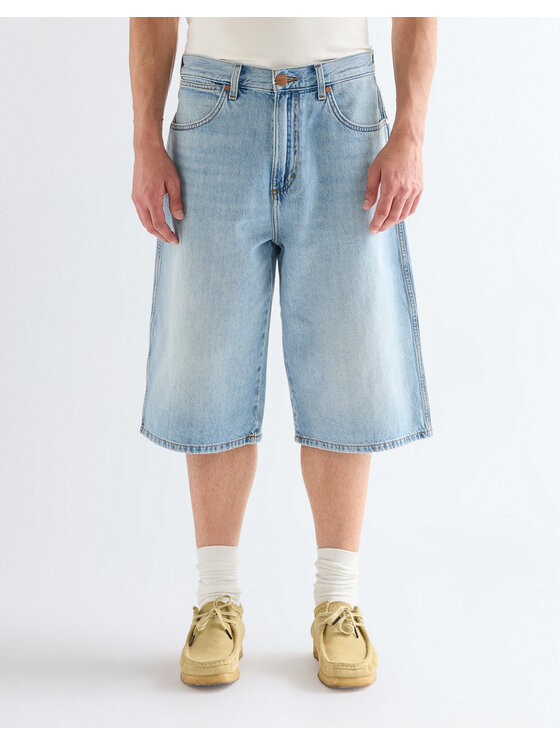 Wrangler Wrangler Szorty jeansowe JORT SHORTS Niebieski Oversize