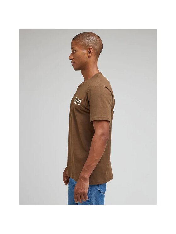 Lee Lee T-shirt ESSENTIAL TEE Marrone Regular Fit