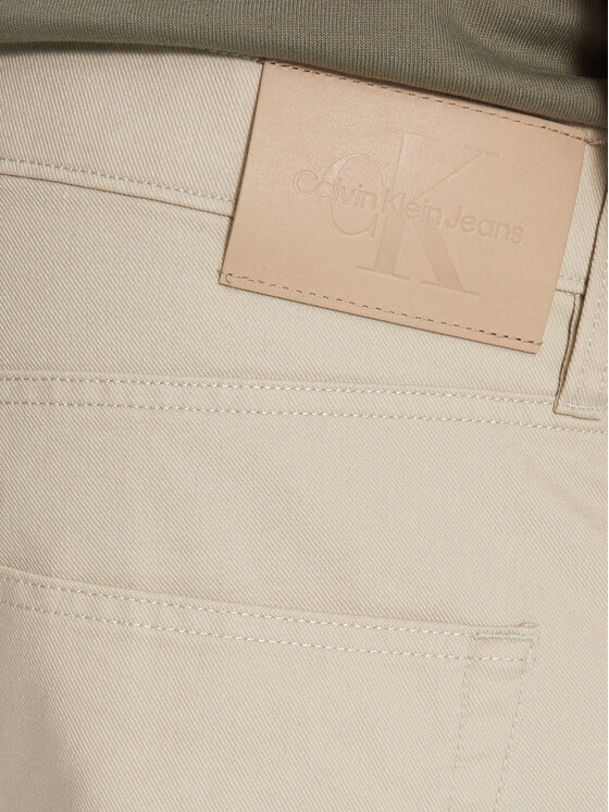 Calvin Klein Jeans Calvin Klein Jeans Medžiaginės kelnės J30J326263 Smėlio Straight Fit