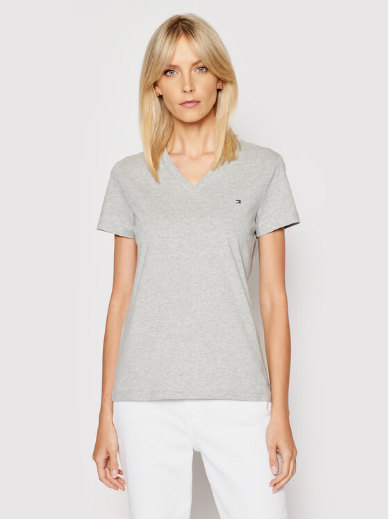 Tommy Hilfiger Tricou Heri Tage WW0WW24969 Gri Regular Fit