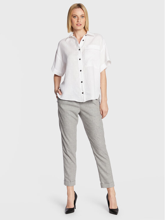 Peserico Peserico Ing S06048T0 Fehér Relaxed Fit