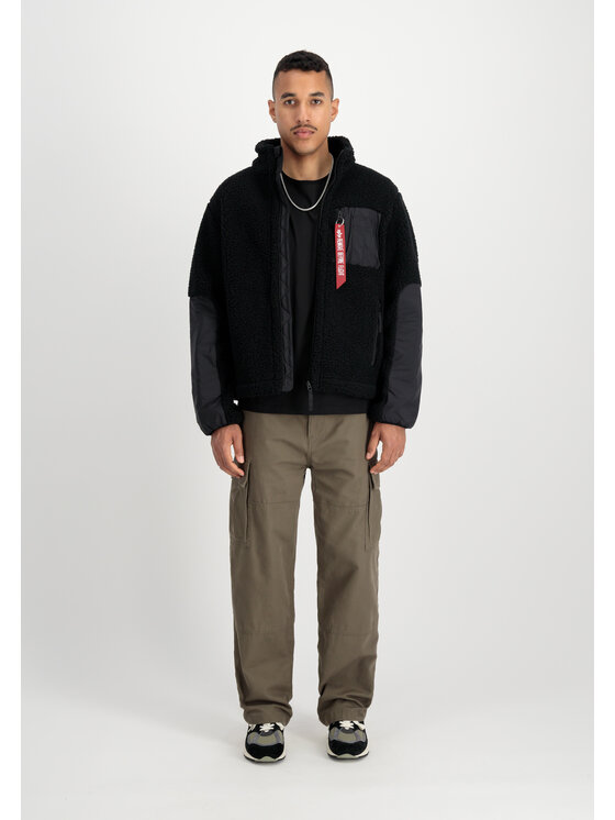 Alpha Industries Alpha Industries Kurtka outdoor Sherpa Zip-Jacket Czarny Regular Fit