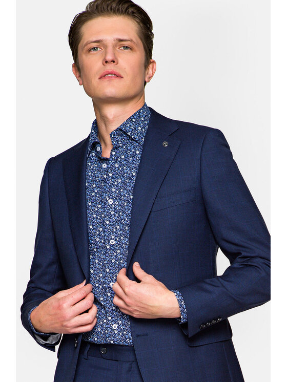 Lancerto Lancerto Garnitur 3 Granatowy Regular Fit