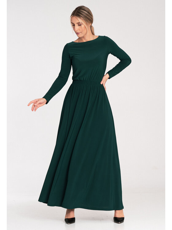FIGL FIGL Koktejlové šaty M1052 Zelená Classic Fit