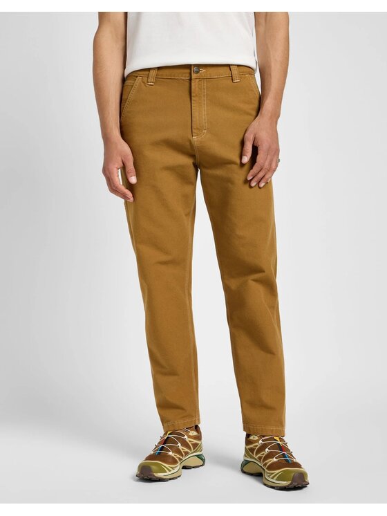 Lee Lee Pantaloni di tessuto CARPENTER Marrone Regular Fit