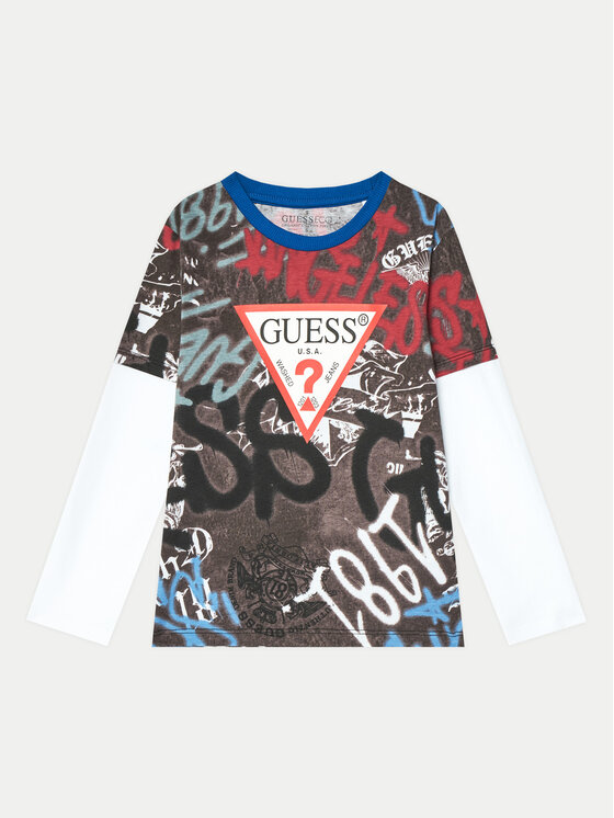 Guess Guess Set majica i hlače N5RG10 K8HM4 Šarena Regular Fit