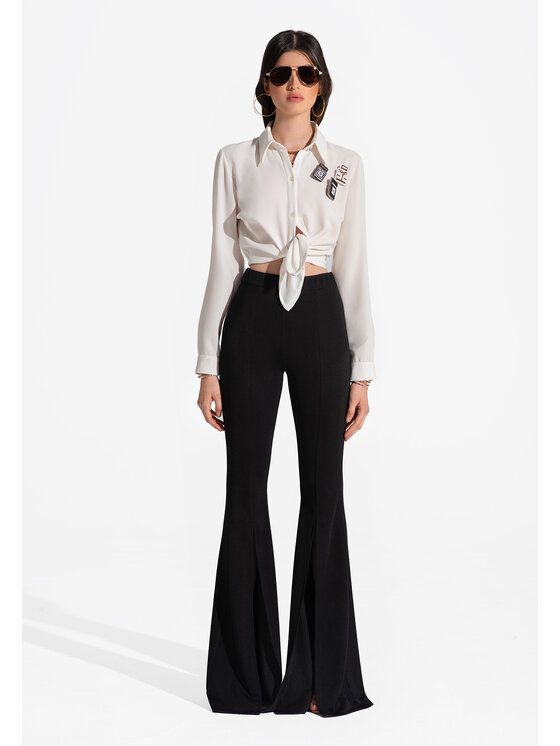 sax35th sax35th Legginsy WIDE Czarny Slim Fit