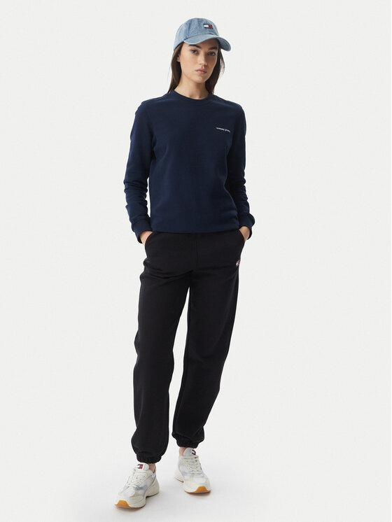 Tommy Jeans Tommy Jeans Majica dugih rukava Ess Logo DW0DW22829 Tamnoplava Regular Fit