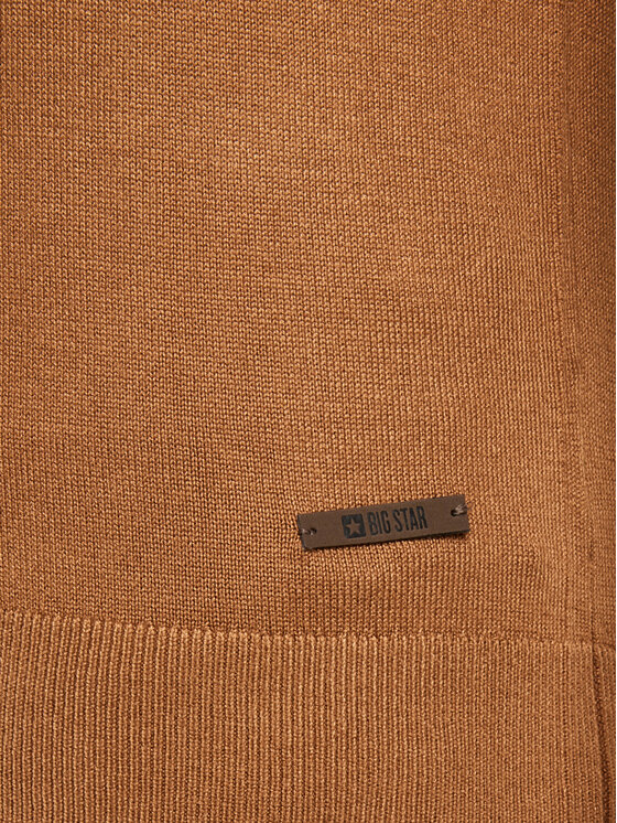 BIG STAR BIG STAR Sweter BRADSON Brązowy Basic Fit