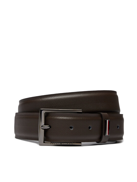 Tommy Hilfiger Tommy Hilfiger Vyriškas Diržas Business Texture 3.5 Adj AM0AM12069 Ruda