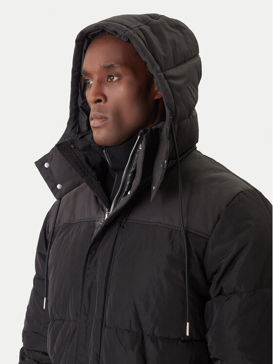 KARL LAGERFELD KARL LAGERFELD Télikabát 455001 554501 Fekete Regular Fit