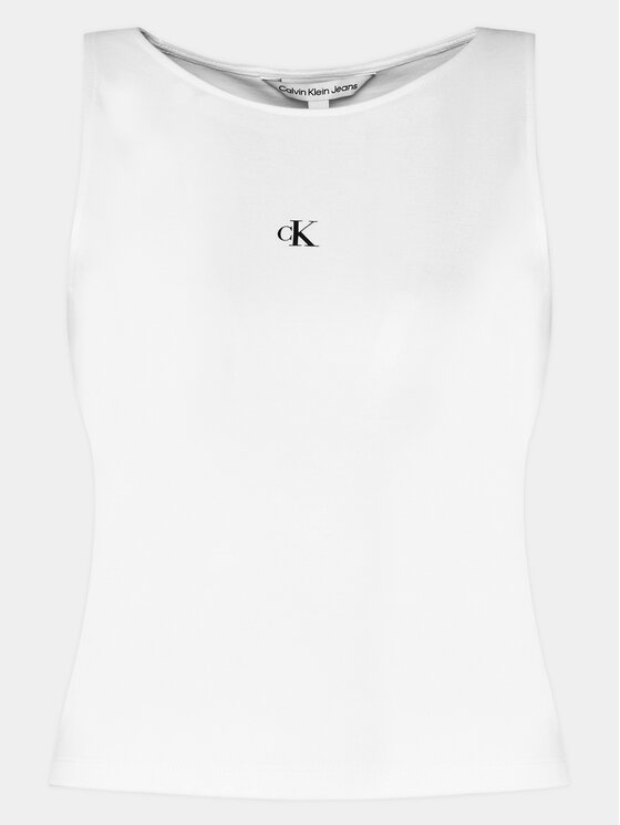 Calvin Klein Jeans Calvin Klein Jeans Top Archival J20J223107 Biały Slim Fit
