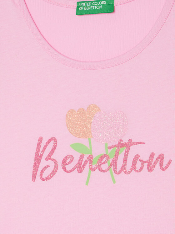 United Colors Of Benetton United Colors Of Benetton Marškinėliai 3I1XGH012 Rožinė Regular Fit