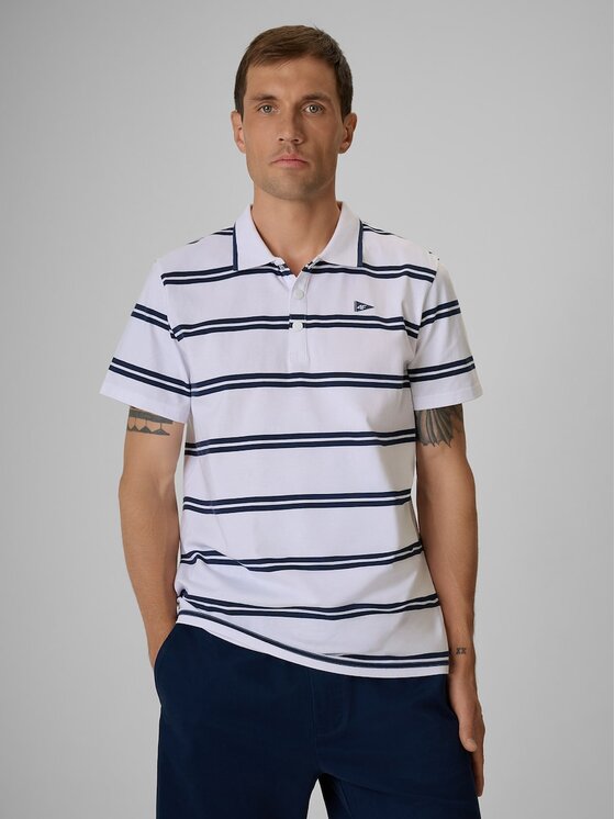 4F 4F Polo 4FRSS26TPTSM0898-10S Biały Regular Fit