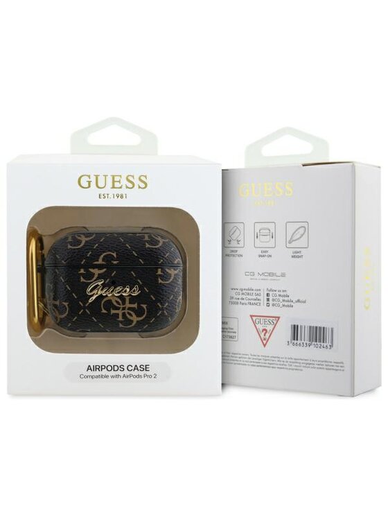 Guess Guess Etui na słuchawki AirPods Pro 2 - 4G Hook Czarny