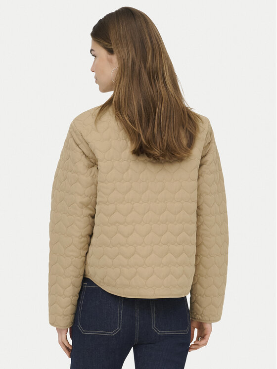 ONLY ONLY Prehodna jakna Heart 15366265 Bež Regular Fit