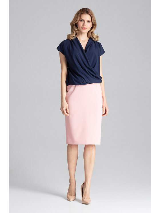 FIGL FIGL Blúzka M652 Tmavomodrá Regular Fit