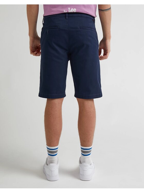 Lee Lee Szorty materiałowe CHINO SHORT 112332254 Granatowy Regular Fit