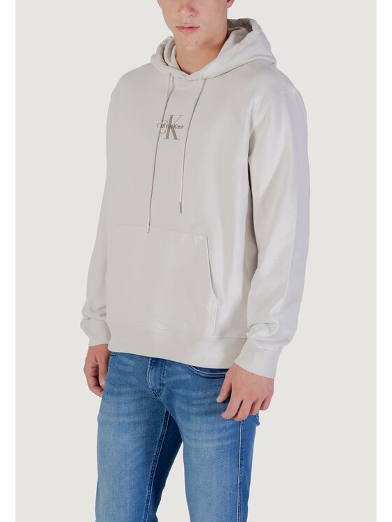 Calvin Klein Jeans Calvin Klein Jeans Majica dugih rukava LS EU 350TERRY MICRO MONOLOGO HO Bež Casual Fit