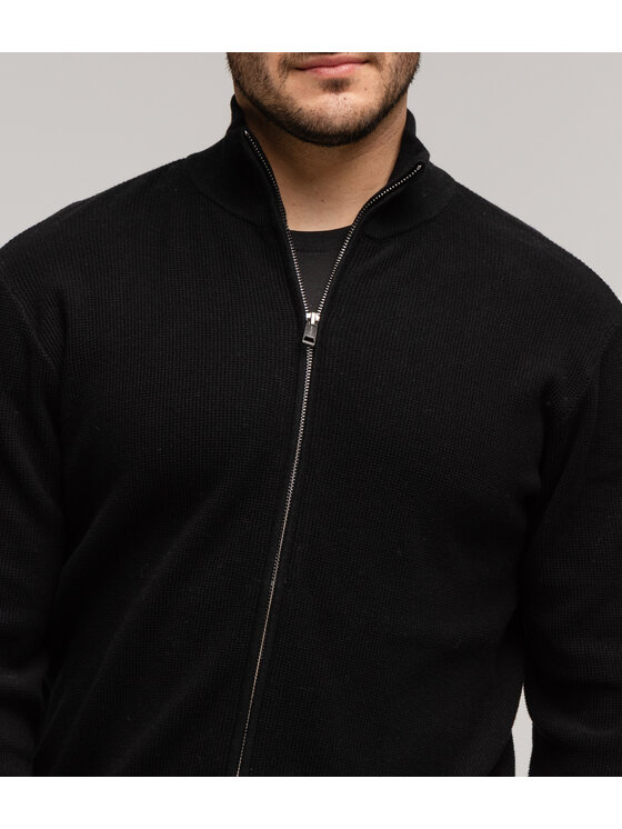 Lee Cooper Lee Cooper Kardigan EMAD COTTON Czarny Regular Fit