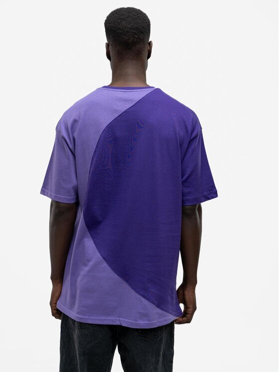 Good Luck Good Luck T-Shirt Koszulka Męska Z Krótkim Rękawem Oversize Fioletowa / Jasna Fioletowa GOOD LUCK Loopy M Fioletowy Regular Fit