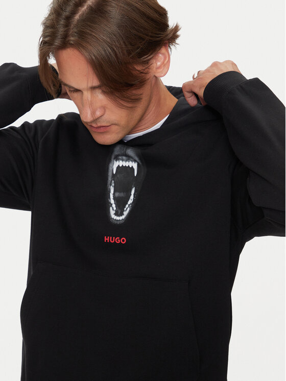 HUGO Hugo Felpa Dartchon 50525054 Nero Regular Fit