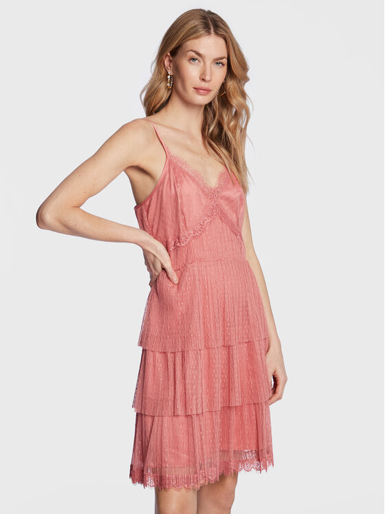 TWINSET TWINSET Sukienka koktajlowa 231TP2441 Różowy Regular Fit