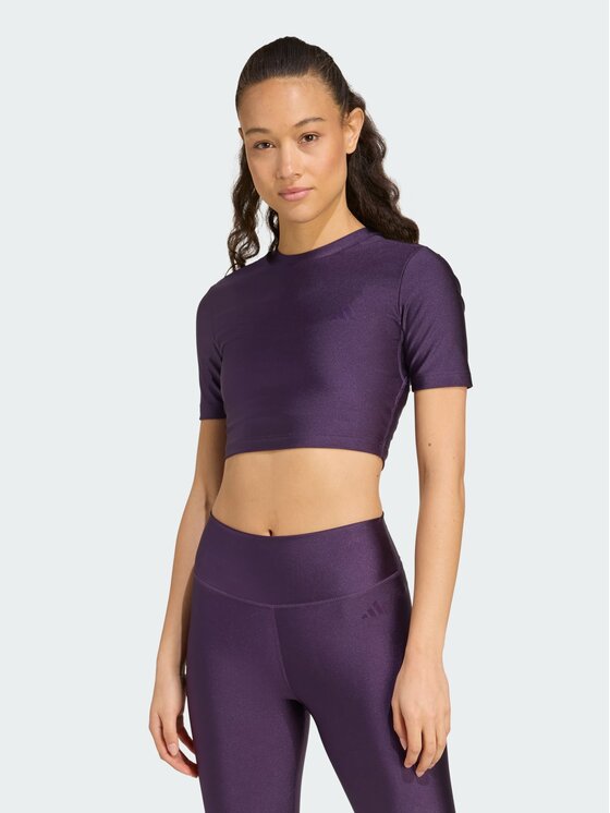 adidas adidas Koszulka techniczna 154167 Fioletowy Fitted Fit