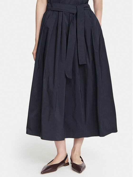 Weekend Max Mara Fustă midi Alpaca 2625106041 Bleumarin Regular Fit